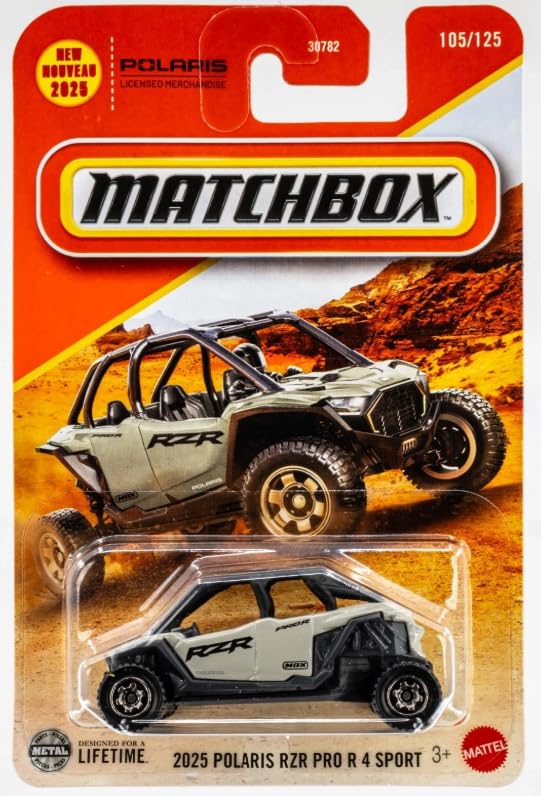 Amazon.com: Matchbox 2025 Polaris RZR Pro 4 Sport [Tan] 105/125, 1